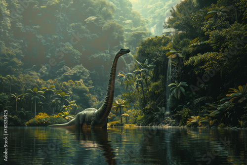 Ancient Greatness: Brontosaurus in the Jungle