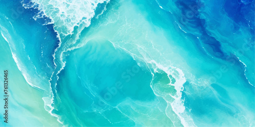 abstract soft blue and green abstract water color ocean wave texture background. Banner Graphic Resource as background for ocean wave and water wave abstract graphics  © JALAL UDDIN
