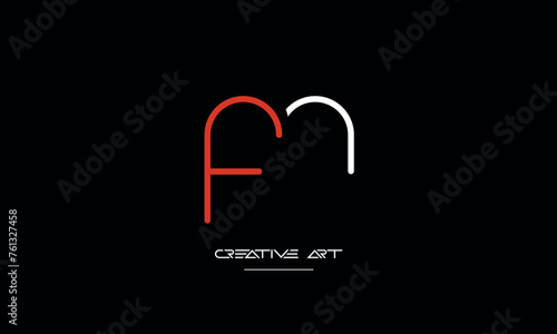 FM, MF, F, M abstract letters logo monogram