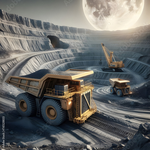 Mining site in an extraterrestrial location.