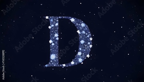 Letter D Made Of Stars