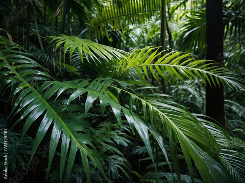 Nature leaves green tropical forest backgound