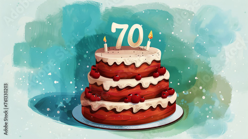 70th birthday card