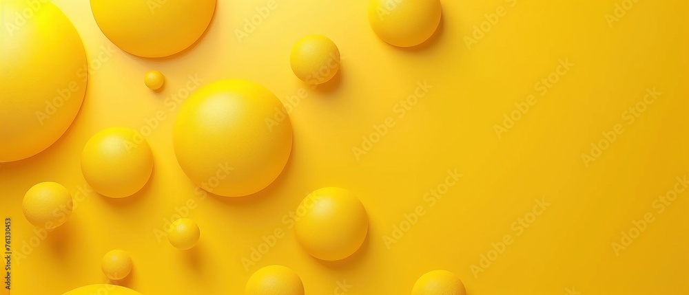 Abstrakter gelber Hintergrund mit Blasen - obrazy, fototapety, plakaty 