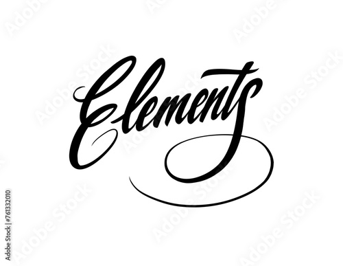 Elements lettering (ID: 761332010)