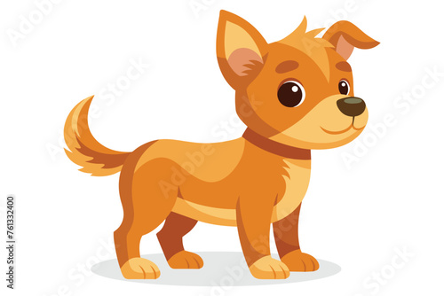  Cute Baby Dog flat animal vector pro style illustration © Graphic toons