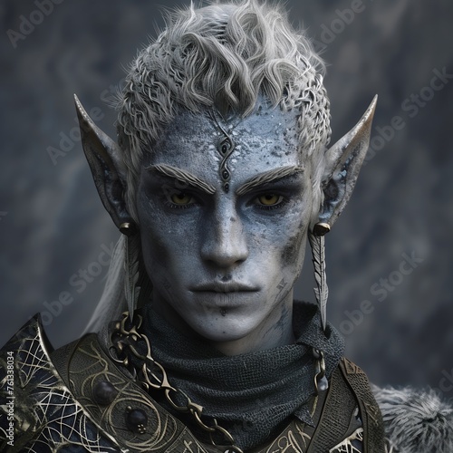 Evil elf warrior created with AI