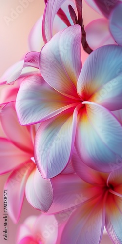 Close up of pink frangipani flower © Ivana