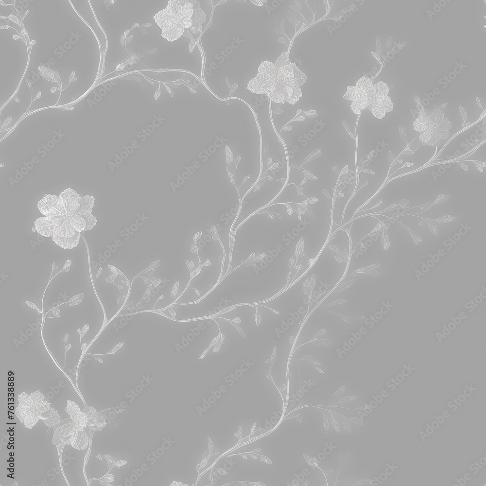 Flowers. Abstract seamless pattern. AI generated. Flowers. Abstract seamless pattern. AI generated.