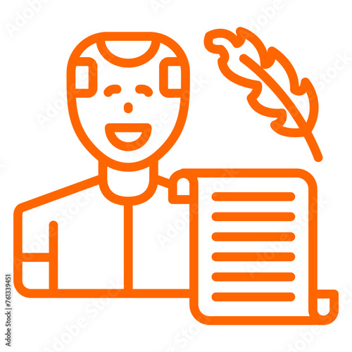 Historian Man Icon Style