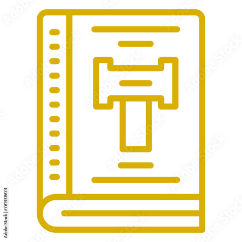 yellow book with gavel icon clip art preview