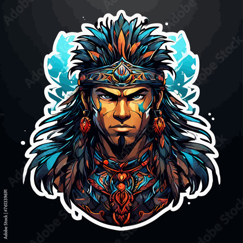 Vector image of a warrior.