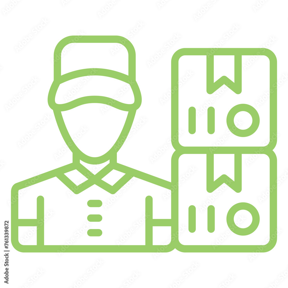 Delivery Man Icon Style Delivery Man Icon Style