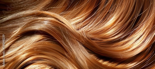 Captivating caramel honey hair backdrop showcasing healthy, smooth, and shiny strands