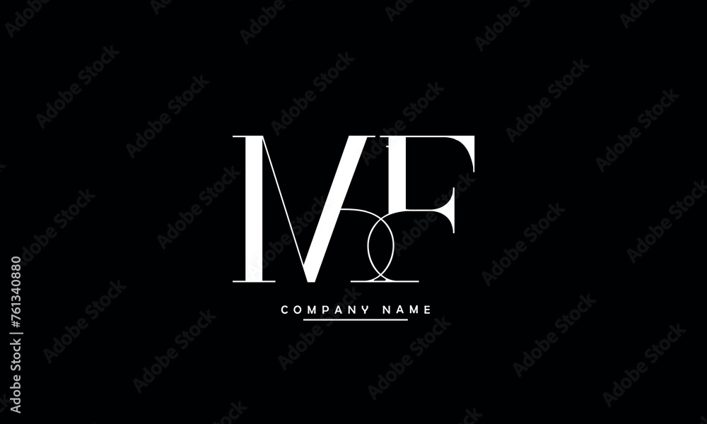 Fototapeta premium MF, FM, M, F Abstract Letters Logo Monogram