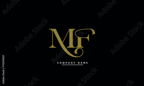 MF, FM, M, F Abstract Letters Logo Monogram photo