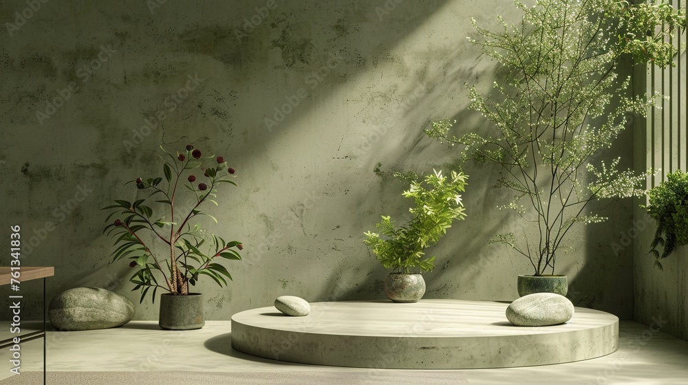 3D render podiumSee an Olive Green podium 3D render podiumSee an Olive Green podium