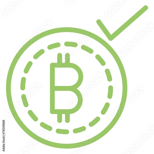 Cryptocurrency Accepted Icon Style