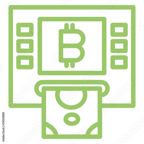 Cryptocurrency ATM Icon Style