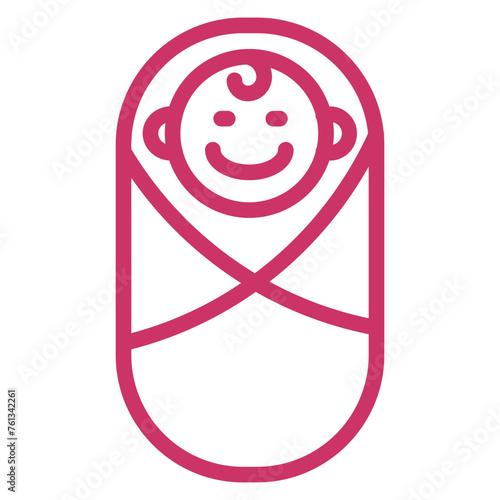Newborn Baby Icon Style