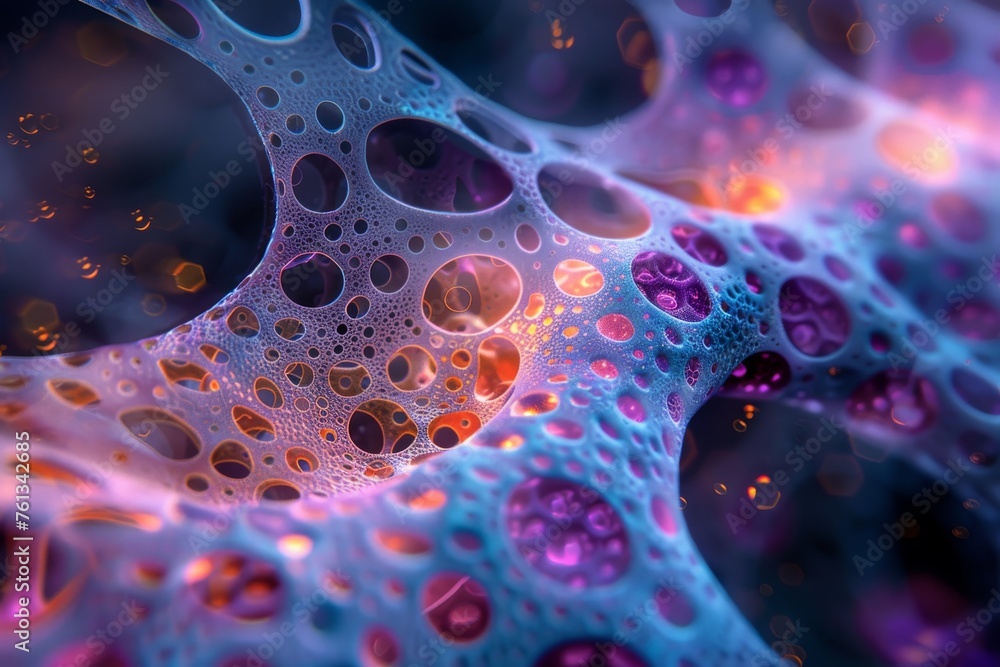 a microscopic view of a vibrant cellular world with DNA strands intertwining. a microscopic view of a vibrant cellular world with DNA strands intertwining.