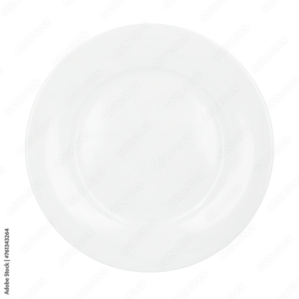 White round empty plate top view. Png clipart isolated on transparent background White round empty plate top view. Png clipart isolated on transparent background