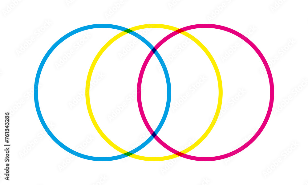 Hollow CMY Colour Mix Circle Icon Hollow CMY Colour Mix Circle Icon