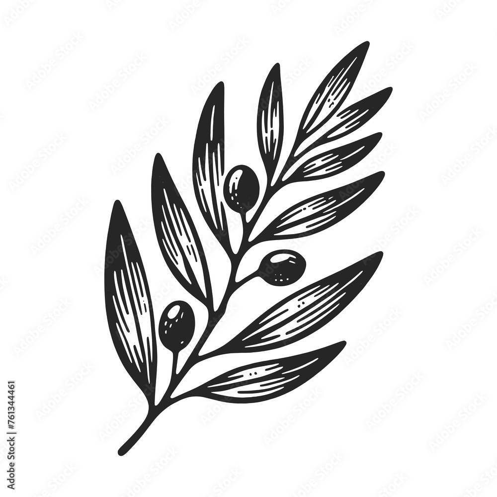 olive branch with ripe olives plant food sketch engraving generative ai raster illustration. Scratch board imitation. Black and white image. olive branch with ripe olives plant food sketch engraving generative ai raster illustration. Scratch board imitation. Black and white image.