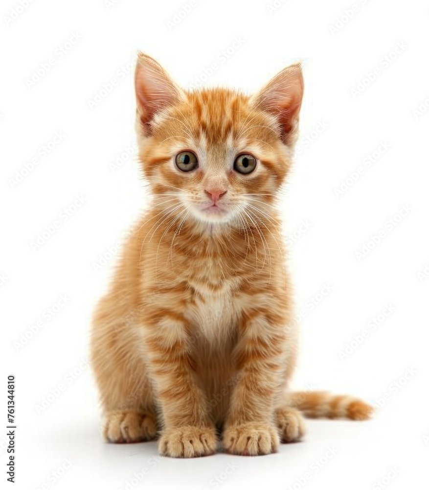 Tiny Ginger Kitten Captures Hearts with Inquisitive Eyes - Generative AI Tiny Ginger Kitten Captures Hearts with Inquisitive Eyes - Generative AI