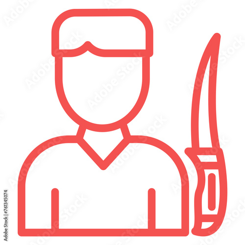 Knife Thrower Icon Style