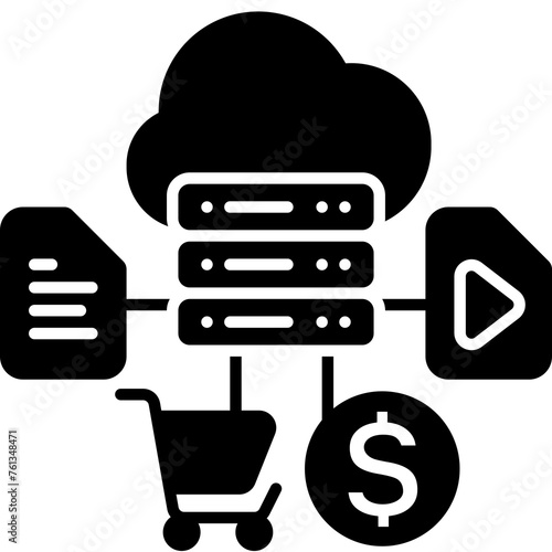 Content & Transit Network, Content Network Icon - Black, Solid