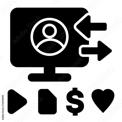 Content & Transit Network, Internet User Icon - Black, Solid