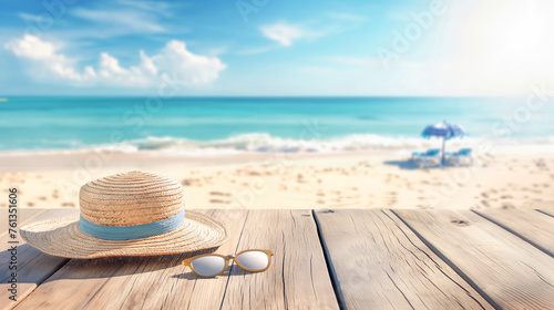 Summer Beachscape: Sand and Sea Background. Copy space