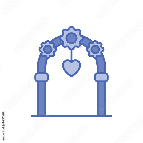 Duo Tone Wedding Arch vector icon