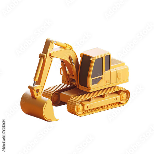 Yellow Digger on Transparent Background