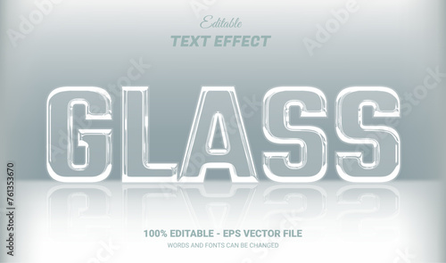 glass editable text effect photo