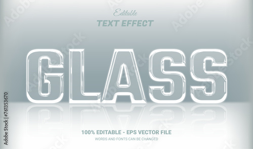 glass editable text effect