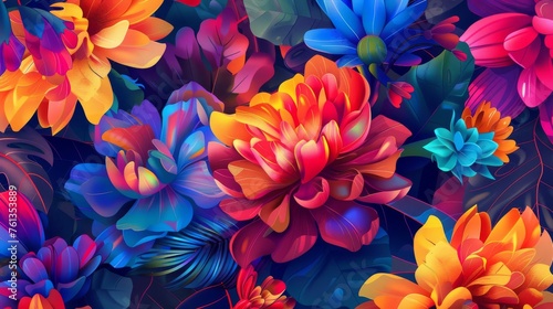 Lively Vector Floral Composition © XtravaganT