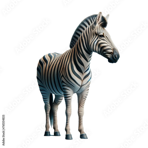 Zebra on Transparent Background