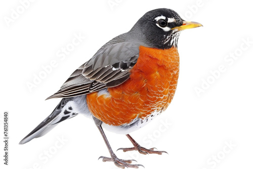 A wild american robin bird