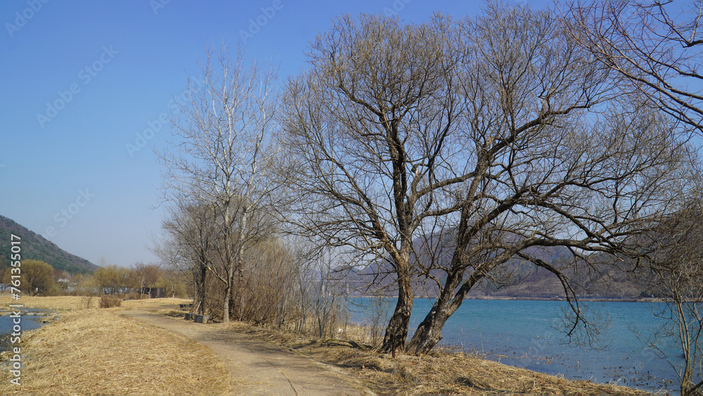the spring scenery of the Han River the spring scenery of the Han River