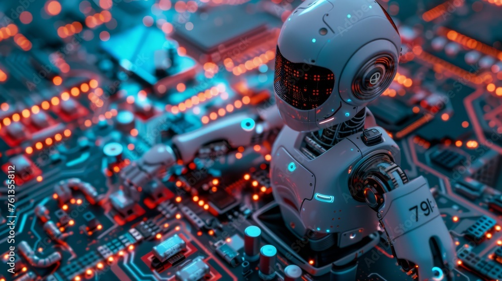 AI Robot Technology Close-Up