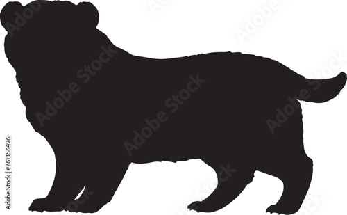 Simple silhouette illustration of Bush Dog photo