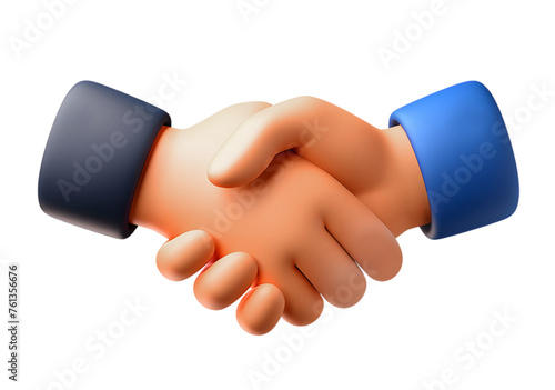 3D Emoji-Style Handshake Illustration With Vibrant Colors