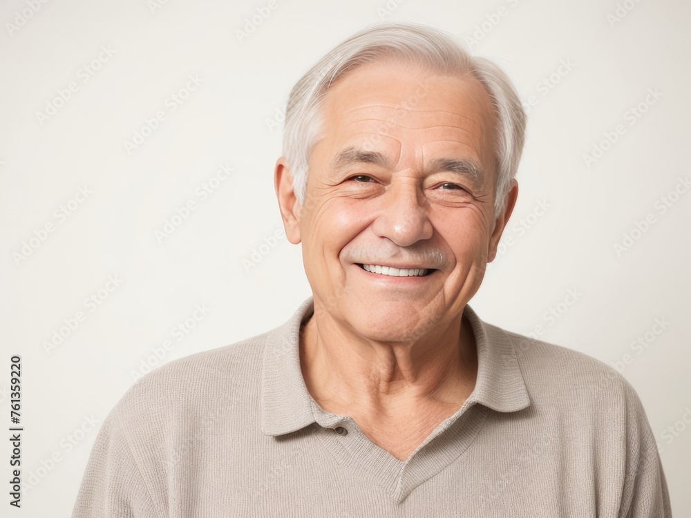Portrait of a senior man with grey hair and a bright smile Portrait of a senior man with grey hair and a bright smile