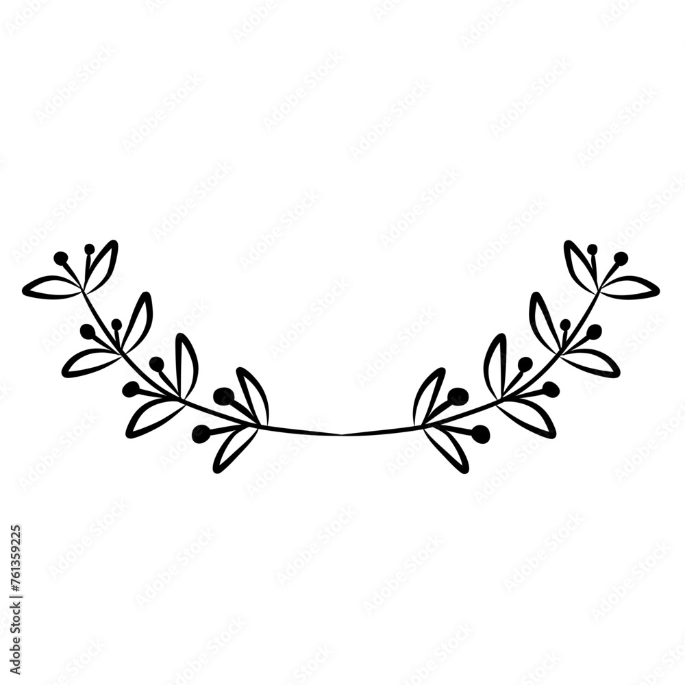 custom made wallpaper toronto digitalhand drawn laurel wreath