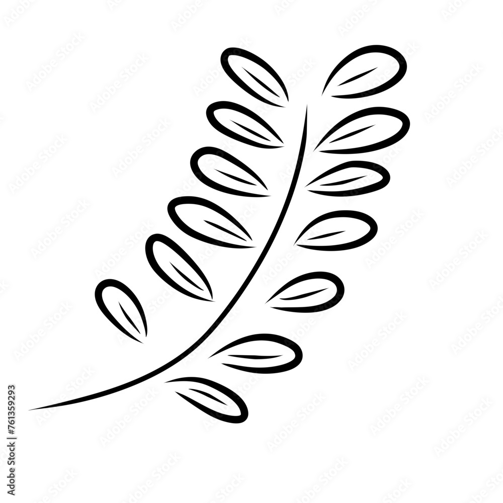 Obraz premium hand drawn laurel wreath