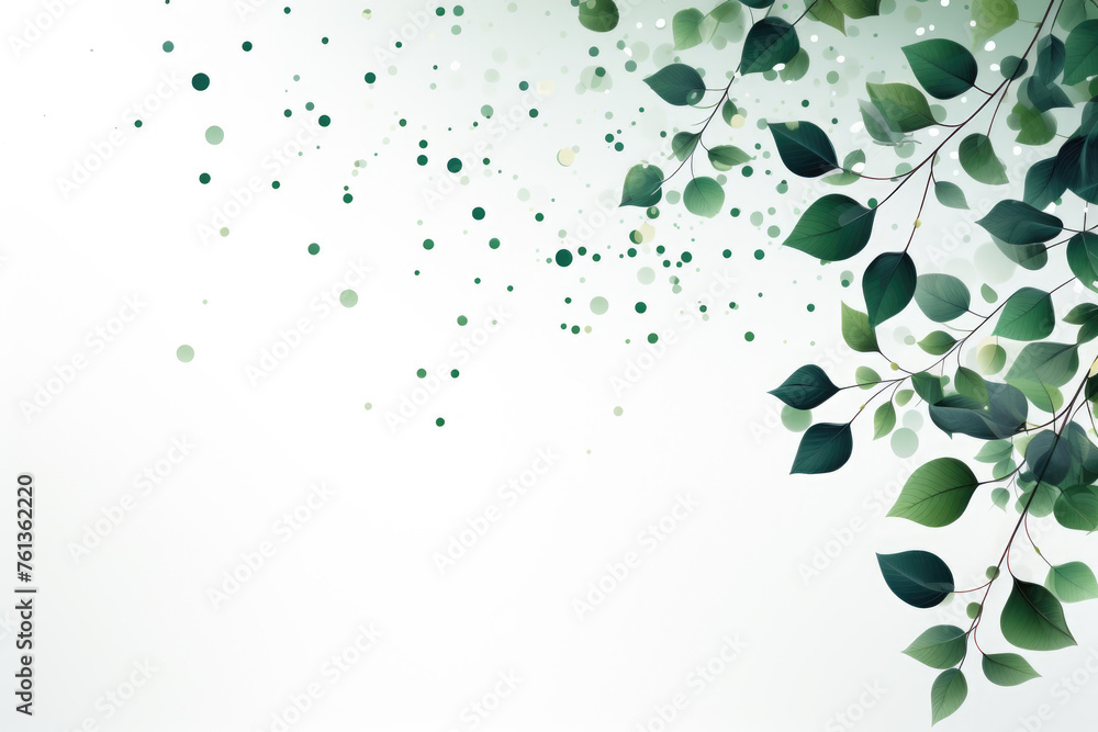 Leafy green background with leafy green branch Leafy green background with leafy green branch