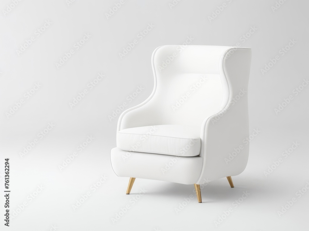 White Couch Lounge Chair for Realistic Mockup Scene White Couch Lounge Chair for Realistic Mockup Scene