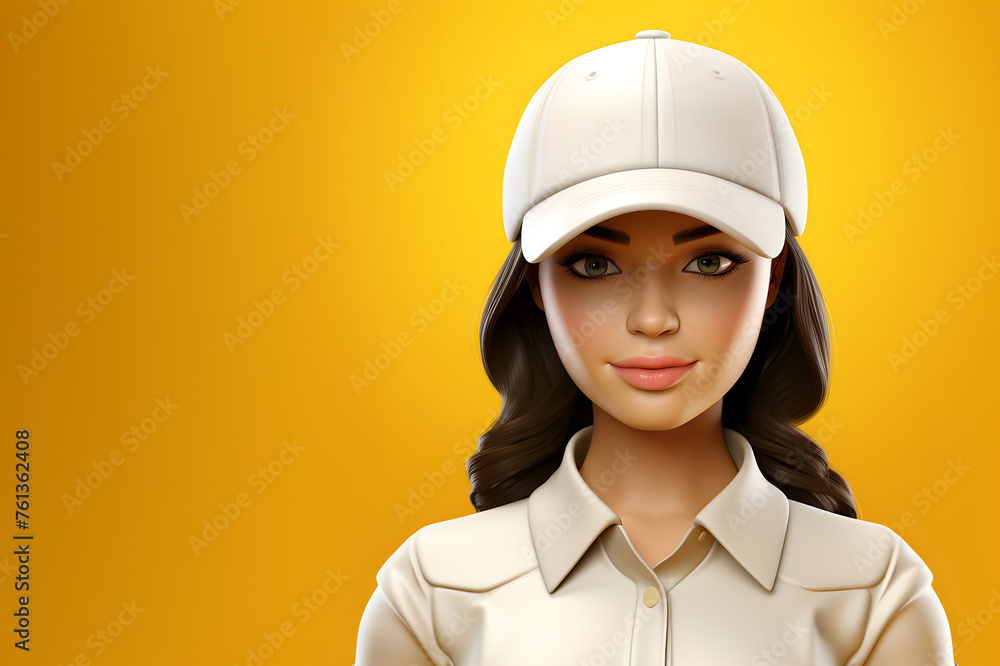 Smiling Female Delivery Personnel Icon Illustration Smiling Female Delivery Personnel Icon Illustration